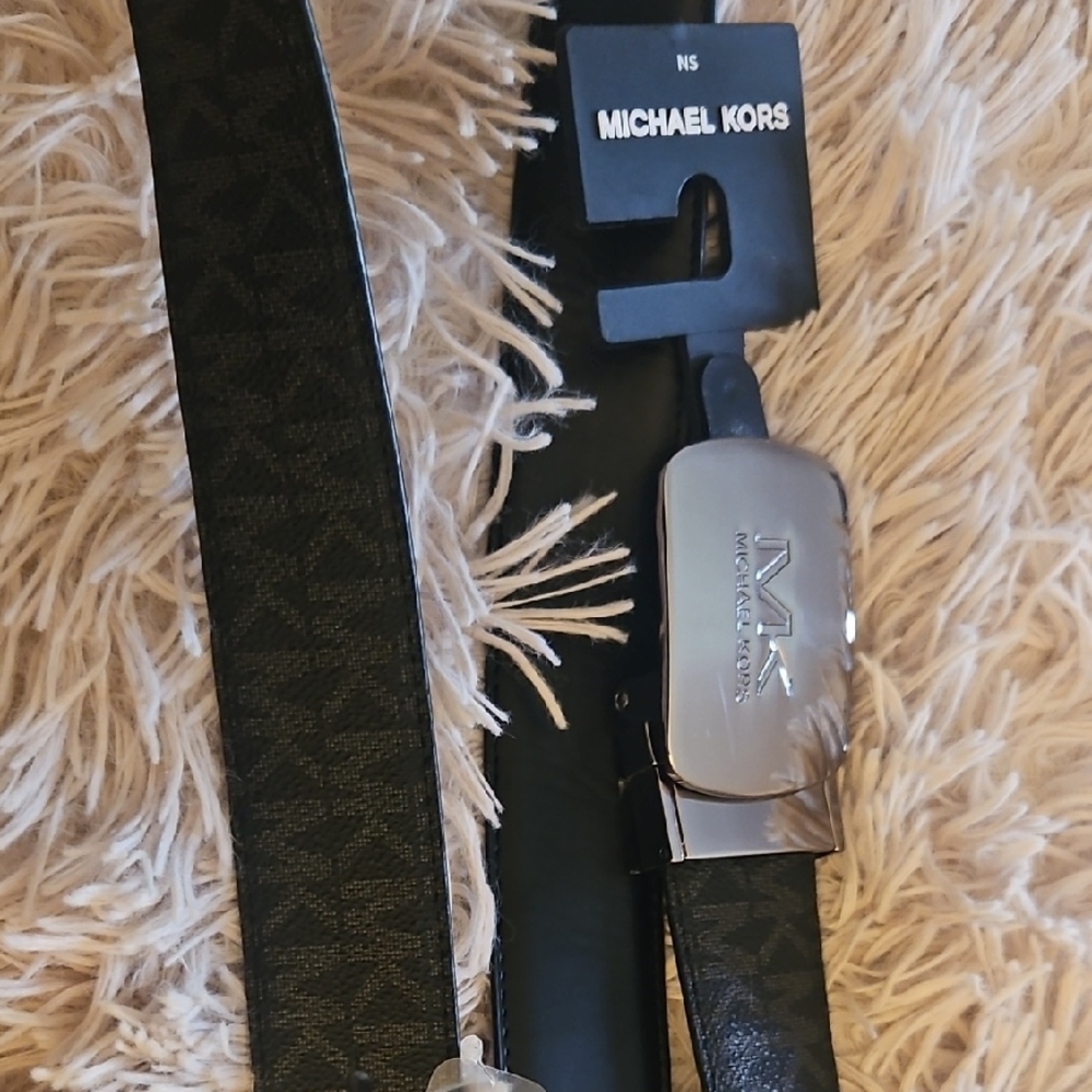 Michael Kors Black and Silver Men's Belt Bag